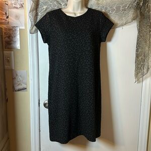 Black cheetah print loft dress